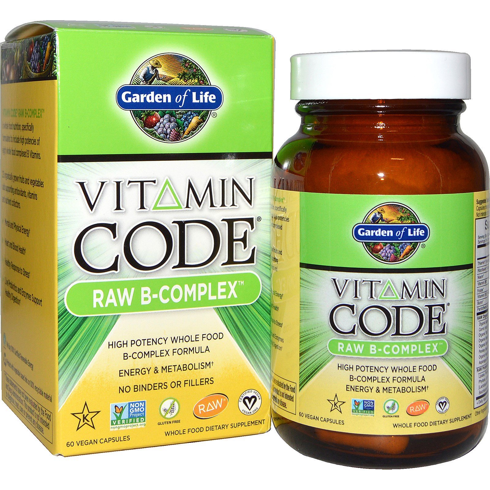 garden of life vitamin code raw b complex 60 2 pack